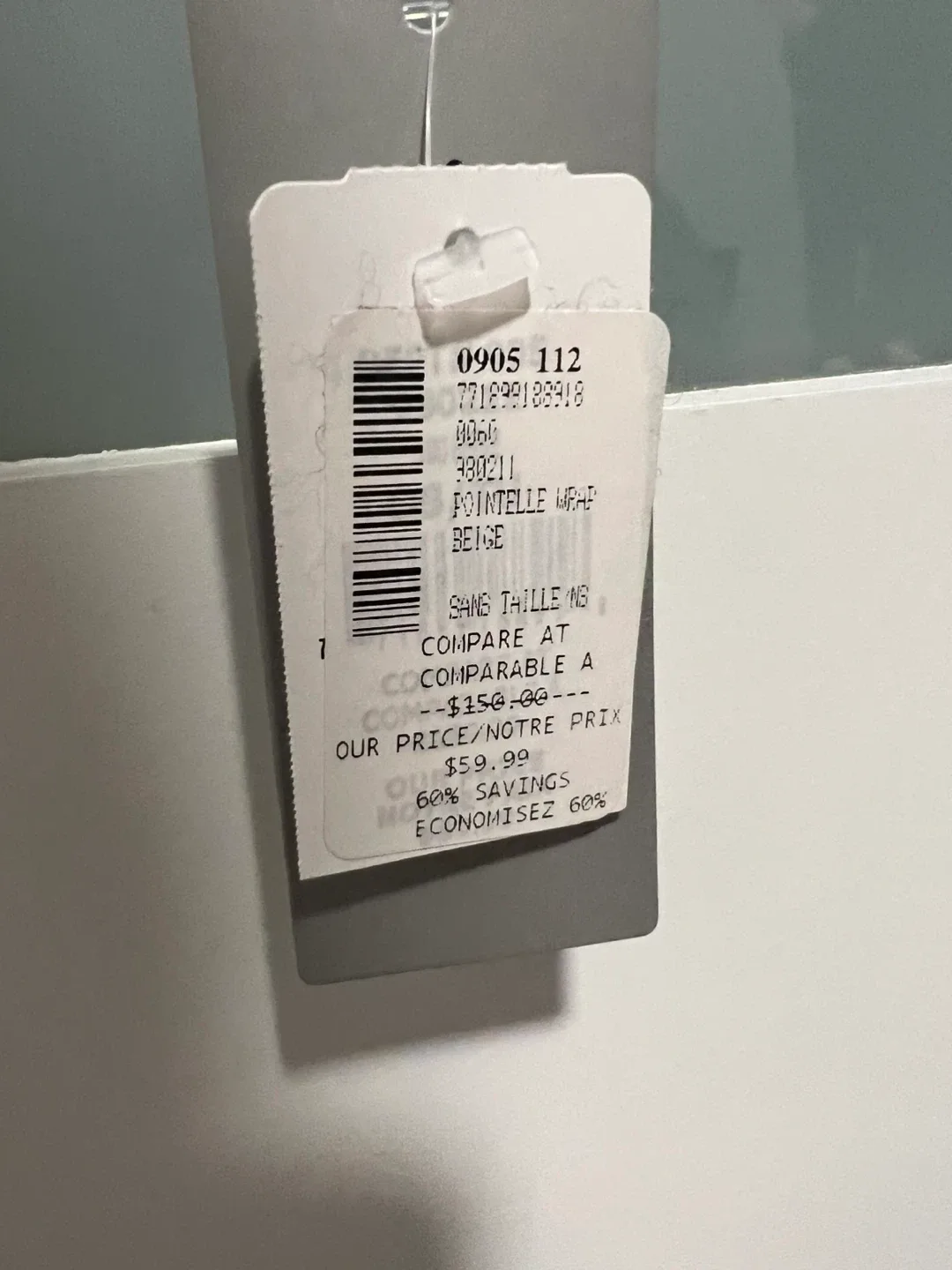 Pointelle Wrap Beige Scarf image indicator(2)