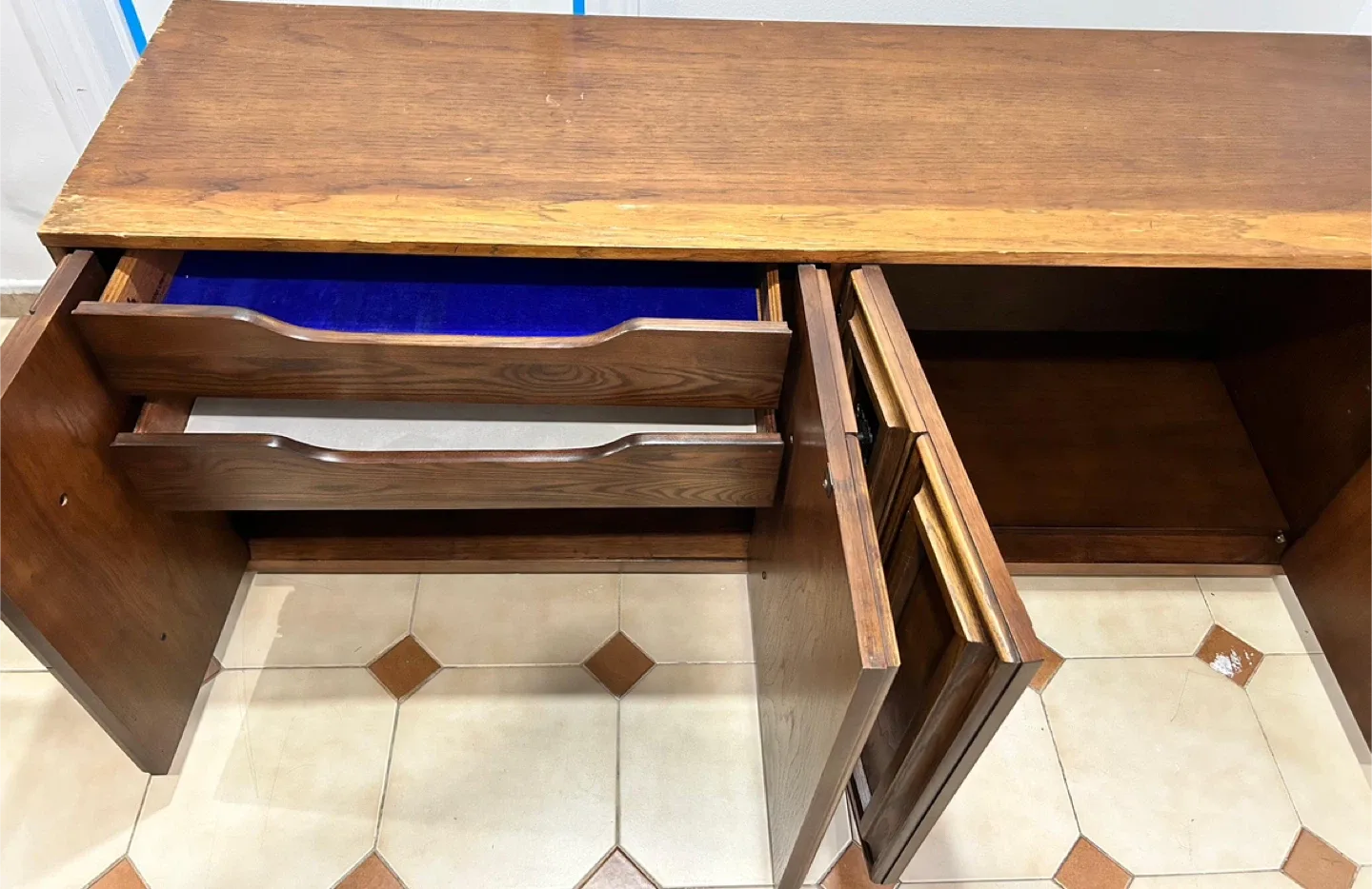 Black Friday Sale BOLD 70s Spanish Revival Credenza Solid Wood image indicator(3)