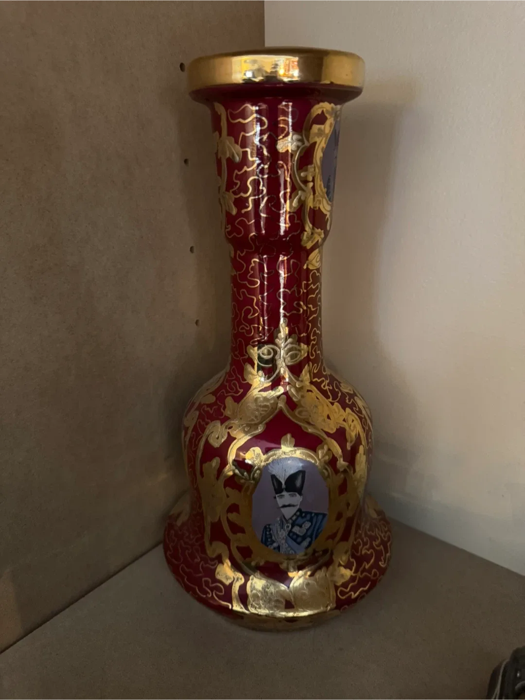 Red & Gold Decorative Vase