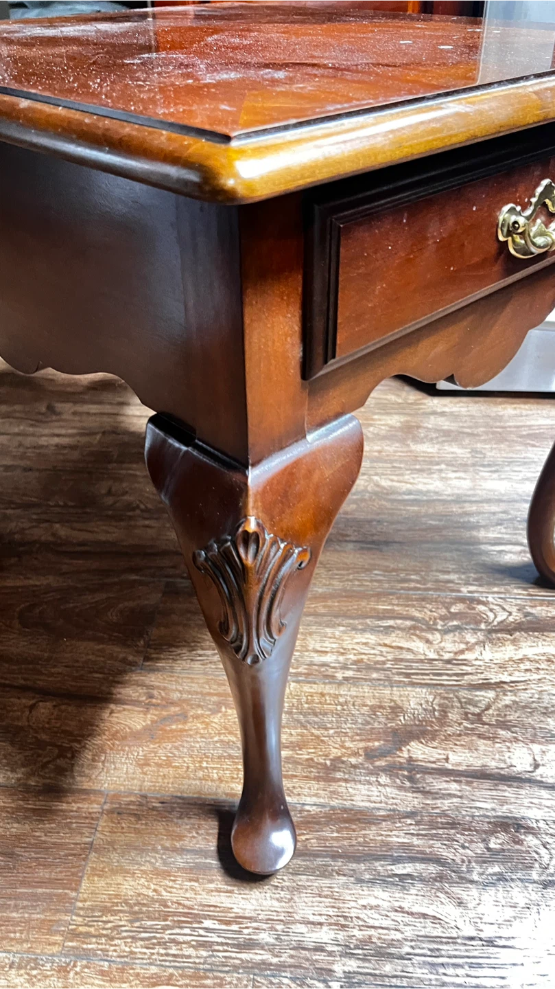 Wooden Side Table with Drawer - photo 2