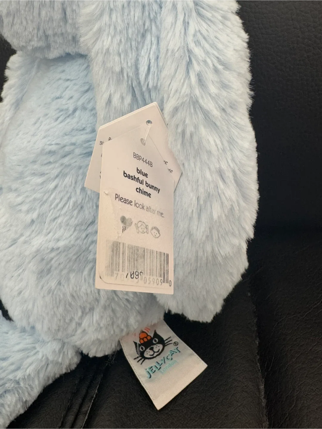 New - Jellycat Blue Bashful Bunny Chime image indicator(4)