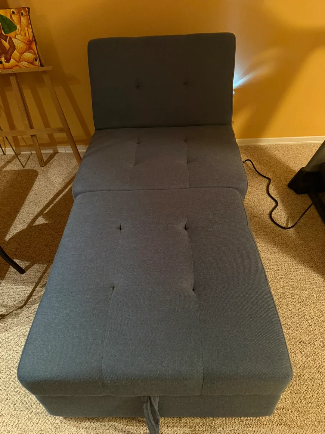 Grey Convertible Sleeper Chair Bed