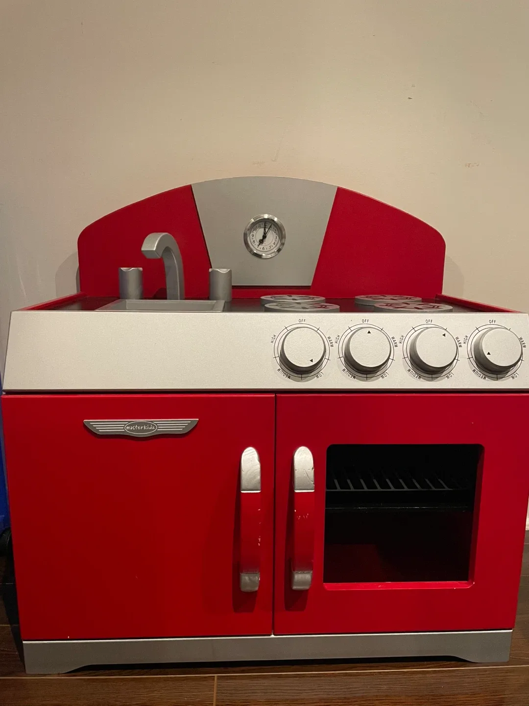Red & Silver KidKraft Play Kitchen
