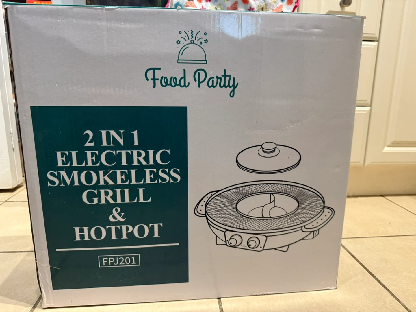 Food Party 2-in-1 Electric Smokeless Grill & Hotpot FPJ201 - photo 2