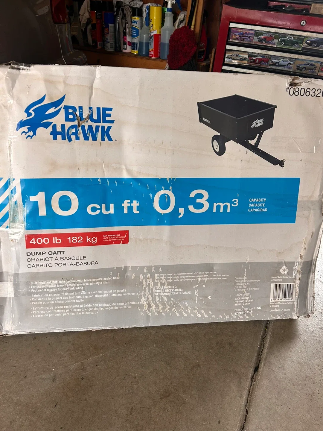 Blue Hawk 10 cu ft Dump Cart
