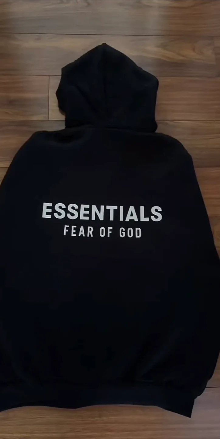 Essentials Fear of God Black Hoodie image indicator(4)