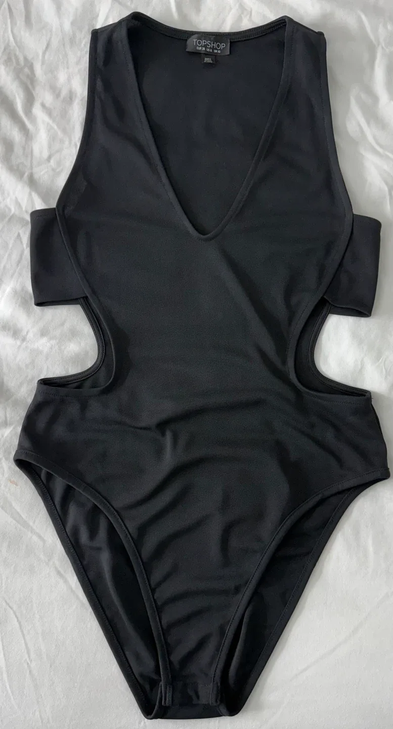 Topshop Black Bodysuit - Size US 6