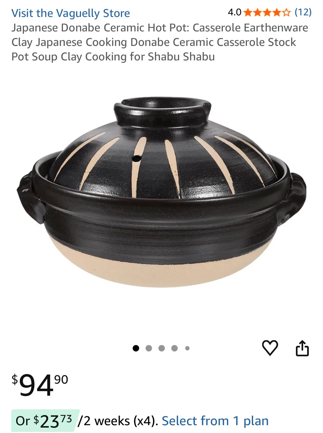 Japanese Donabe Clay Ceramic Hot Pot + portable stove