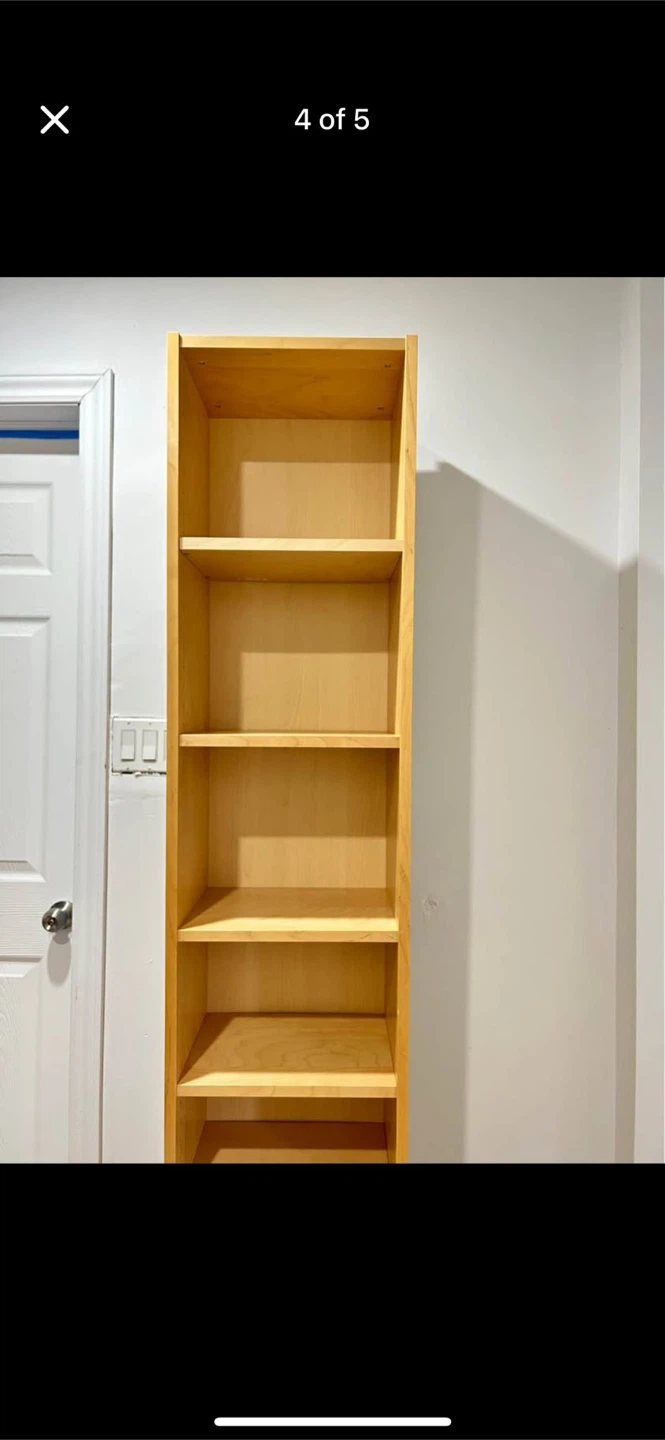 Tall Narrow IKEA Wooden Bookshelf  Perfect for Small Spaces! 🔥 - photo 3
