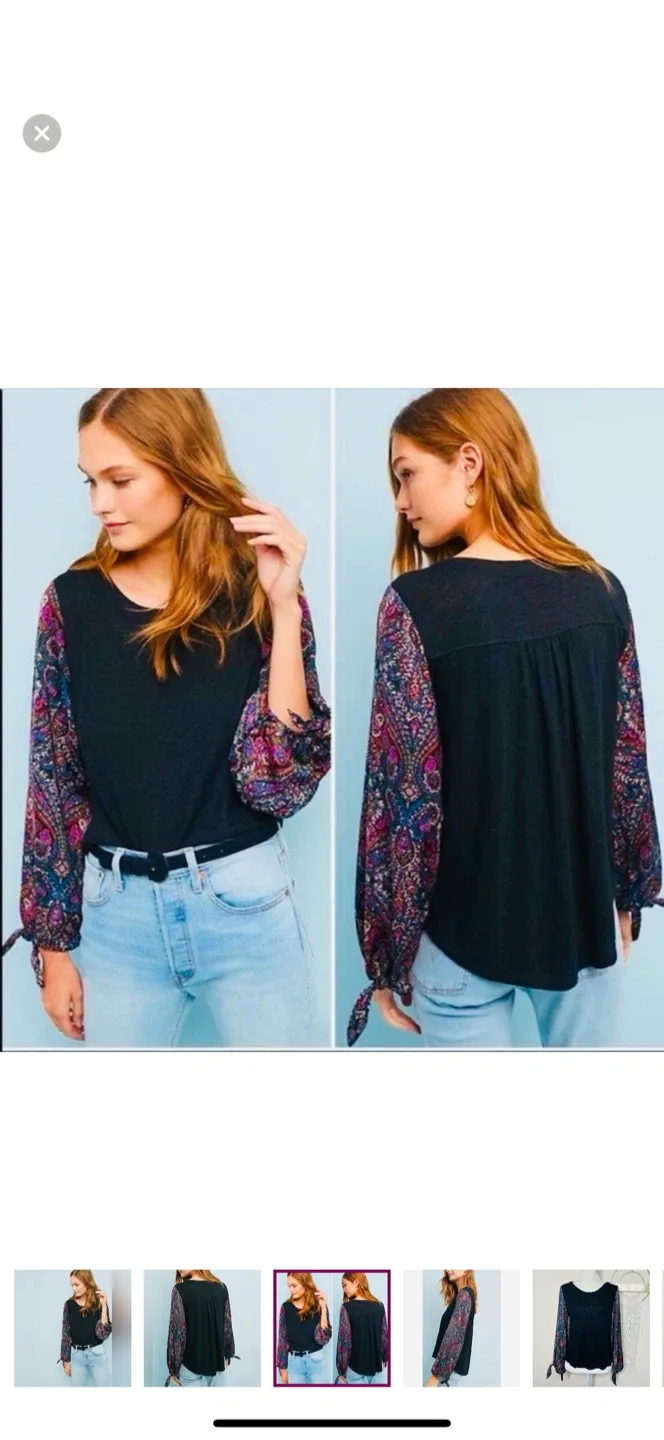 Anthropologie akemi + kin Maybelle Paisley Print Top image indicator(3)