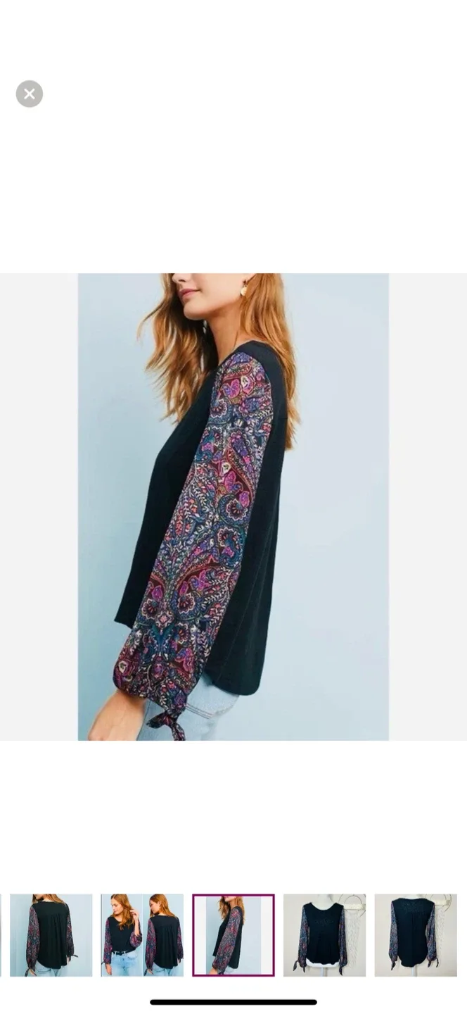 Anthropologie akemi + kin Maybelle Paisley Print Top image indicator(4)
