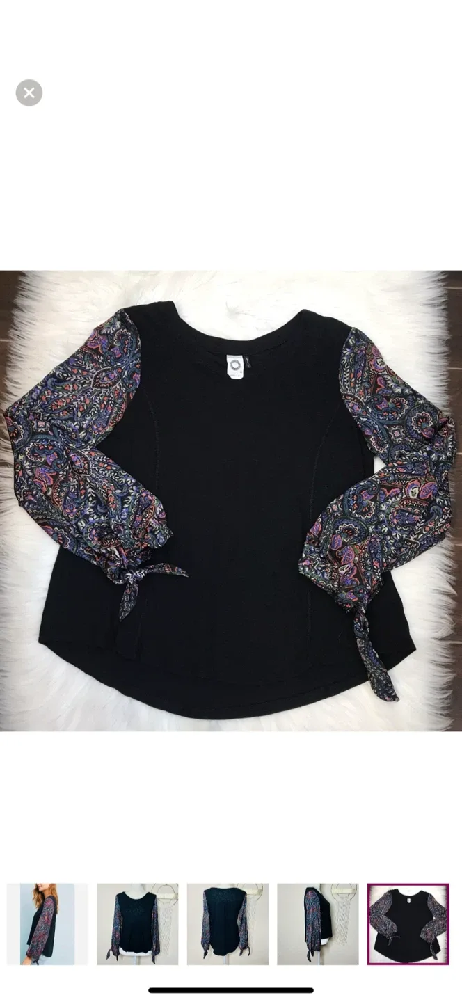 Anthropologie akemi + kin Maybelle Paisley Print Top image indicator(8)