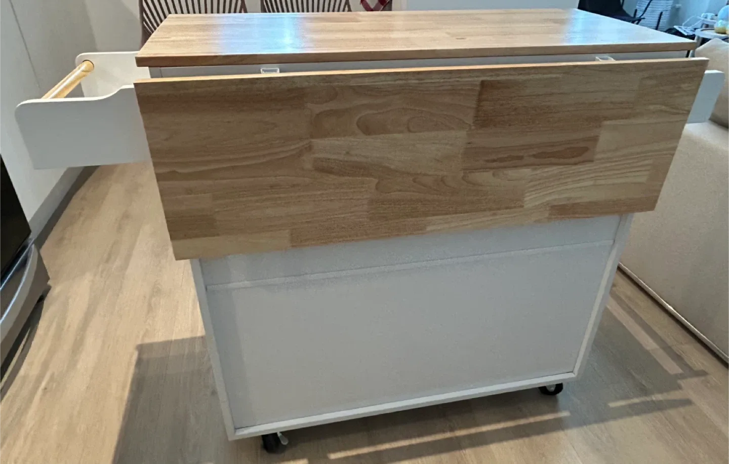 Kitchen Island Cart - White & Wood image indicator(4)