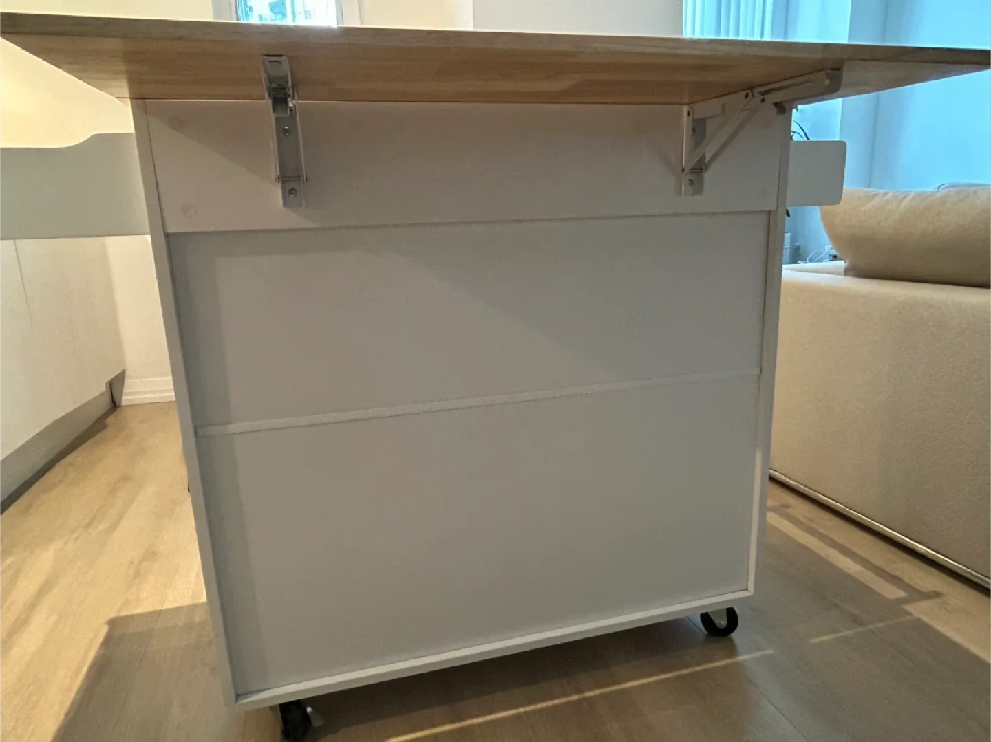 Kitchen Island Cart - White & Wood image indicator(6)