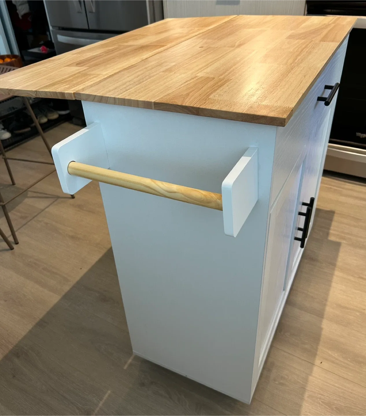 Kitchen Island Cart - White & Wood image indicator(2)