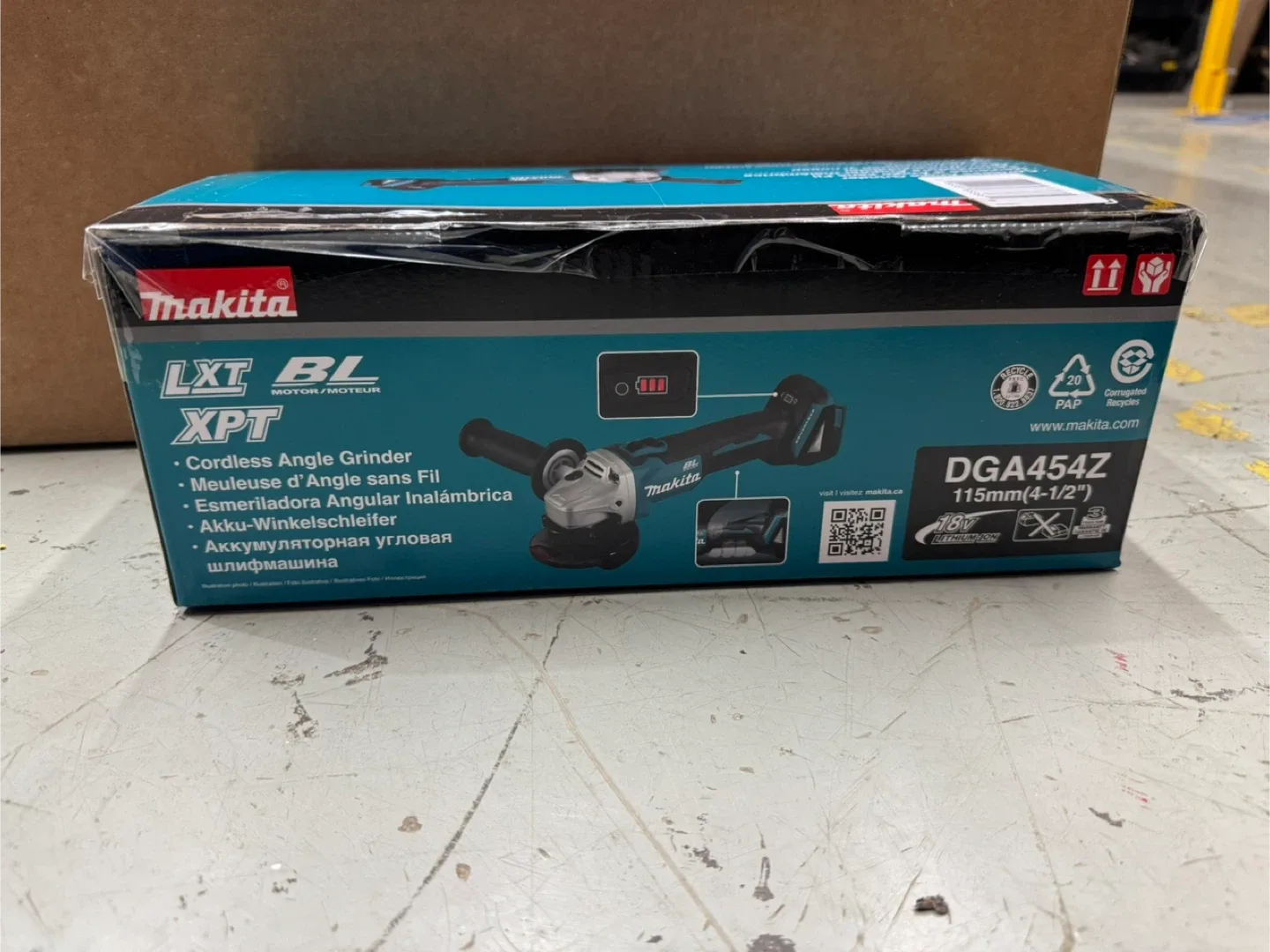 New Makita DGA454Z Cordless Angle Grinder