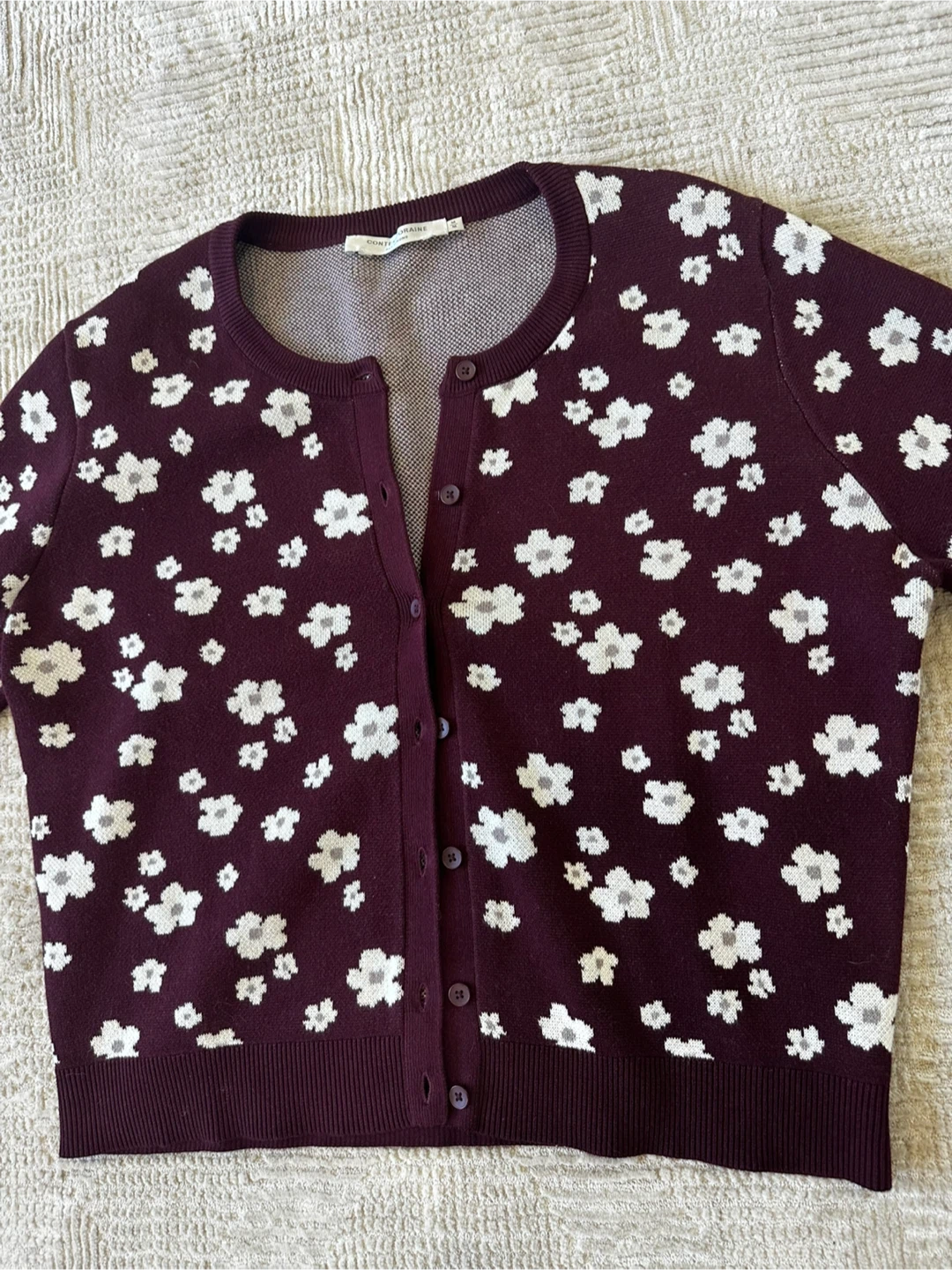 Floral Knit Cardigan - Size M - photo 3