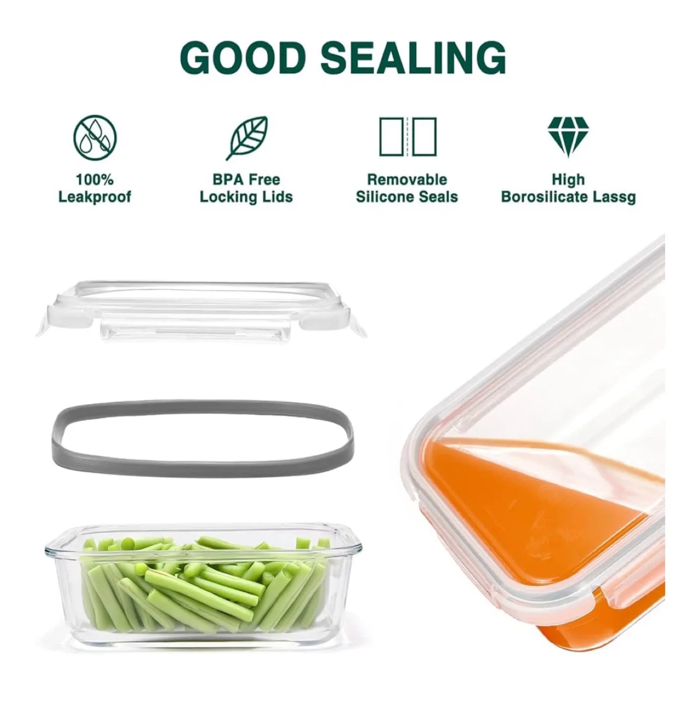 12pcs x Leakproof Glass Food Storage Containers —TOP QUALITY!!🔥👍 image indicator(8)