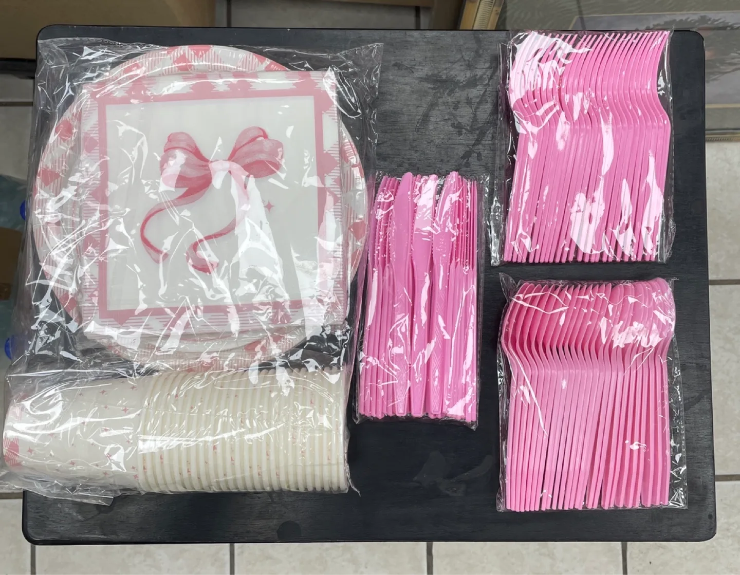 Pink Party Supplies Set - New