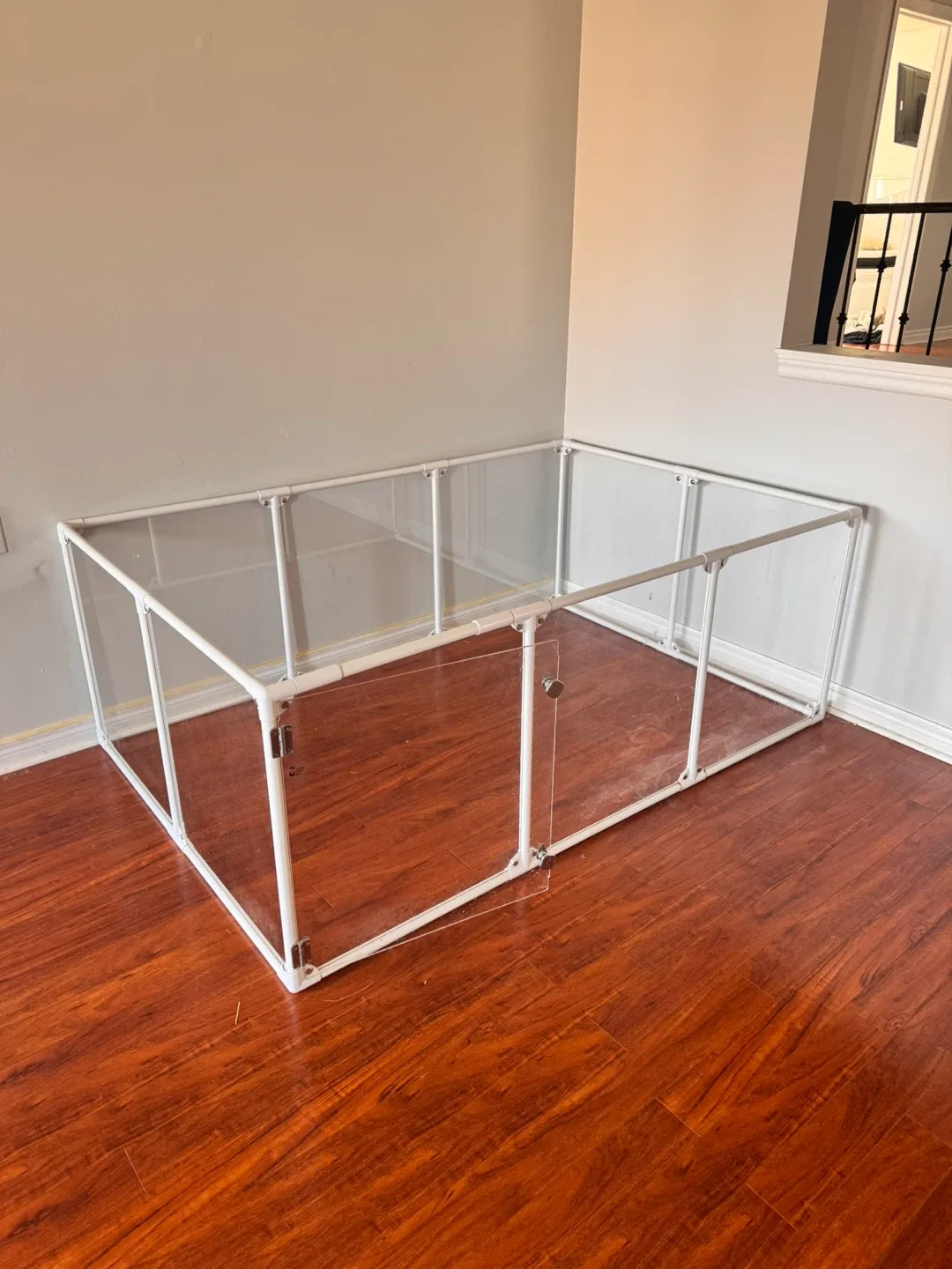 White Acrylic Clear Pet Pen