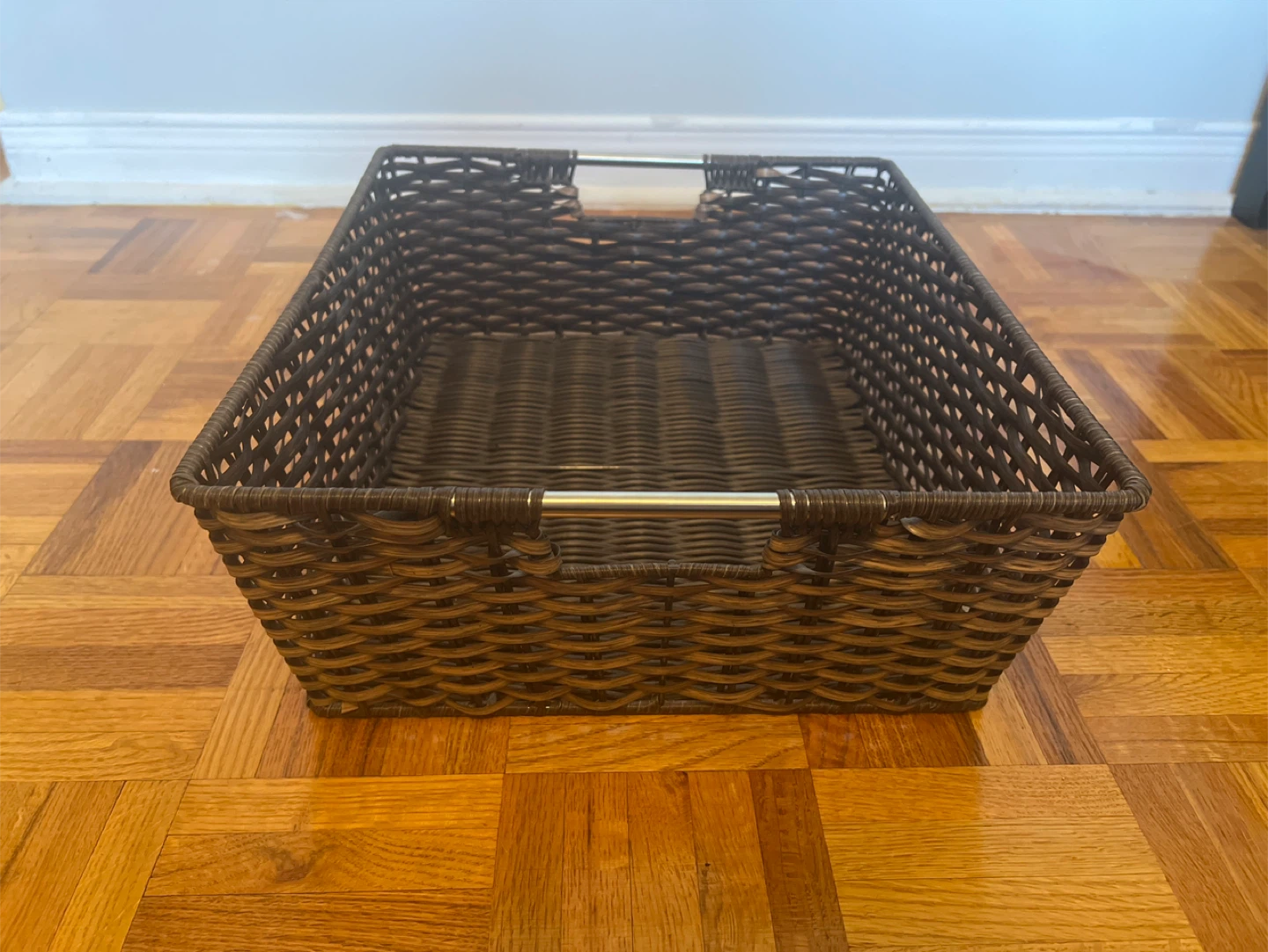 3x Wicker Storage Basket with Handles - photo 4