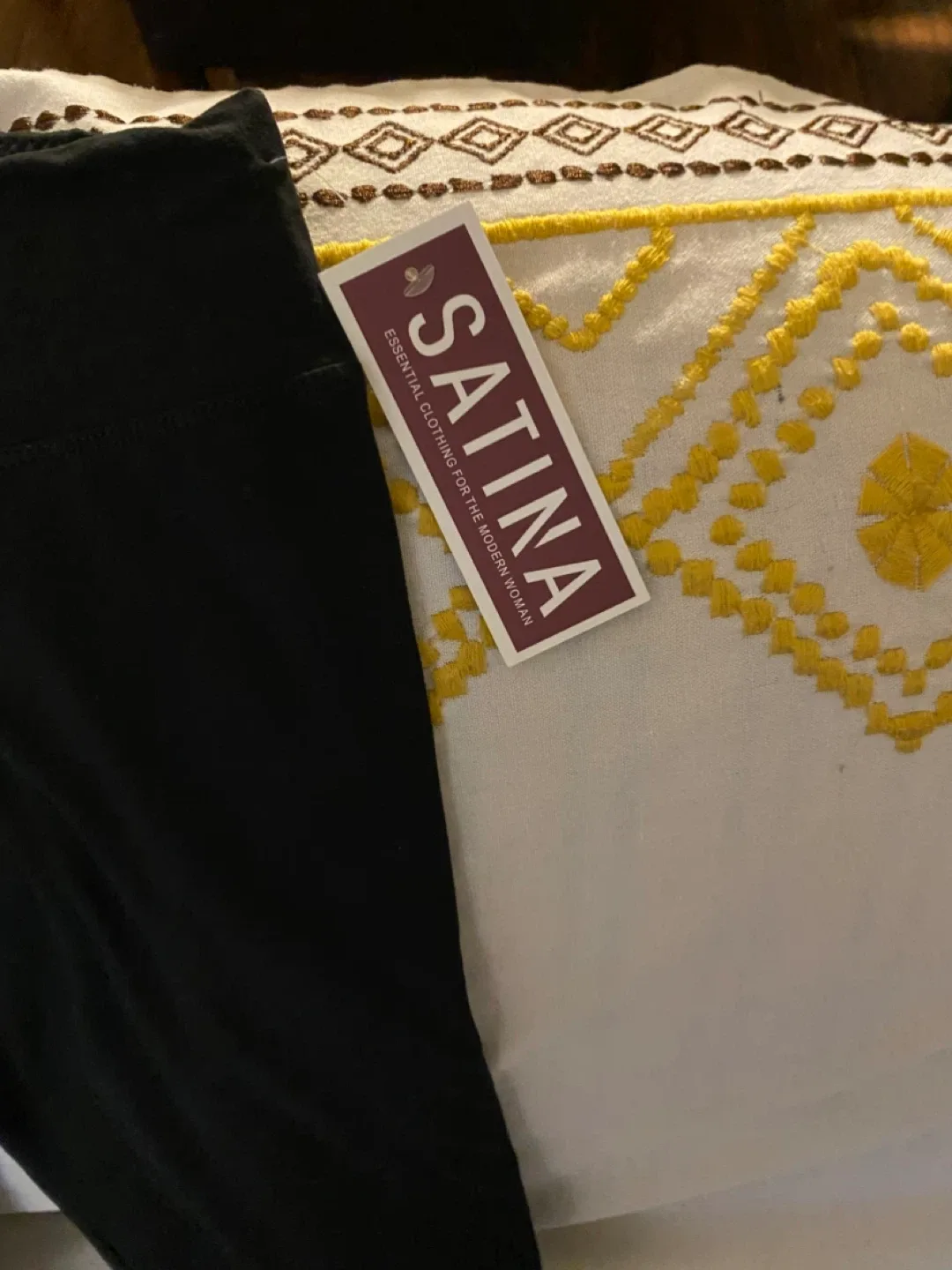 Satina Black Leggings - One Size image indicator(2)