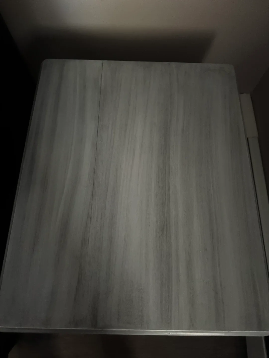 Gray Wooden End Table with Drawer image indicator(3)