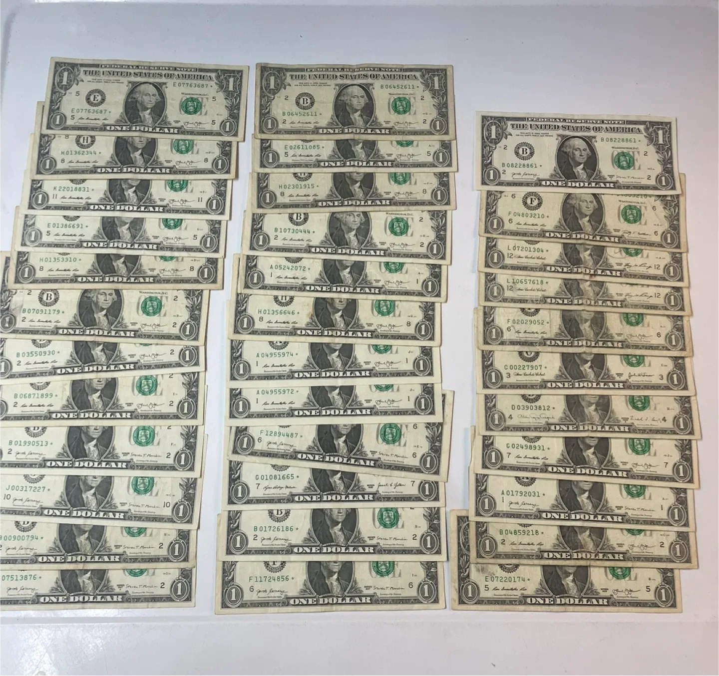 $1 US Dollar Bills star notes (35x)