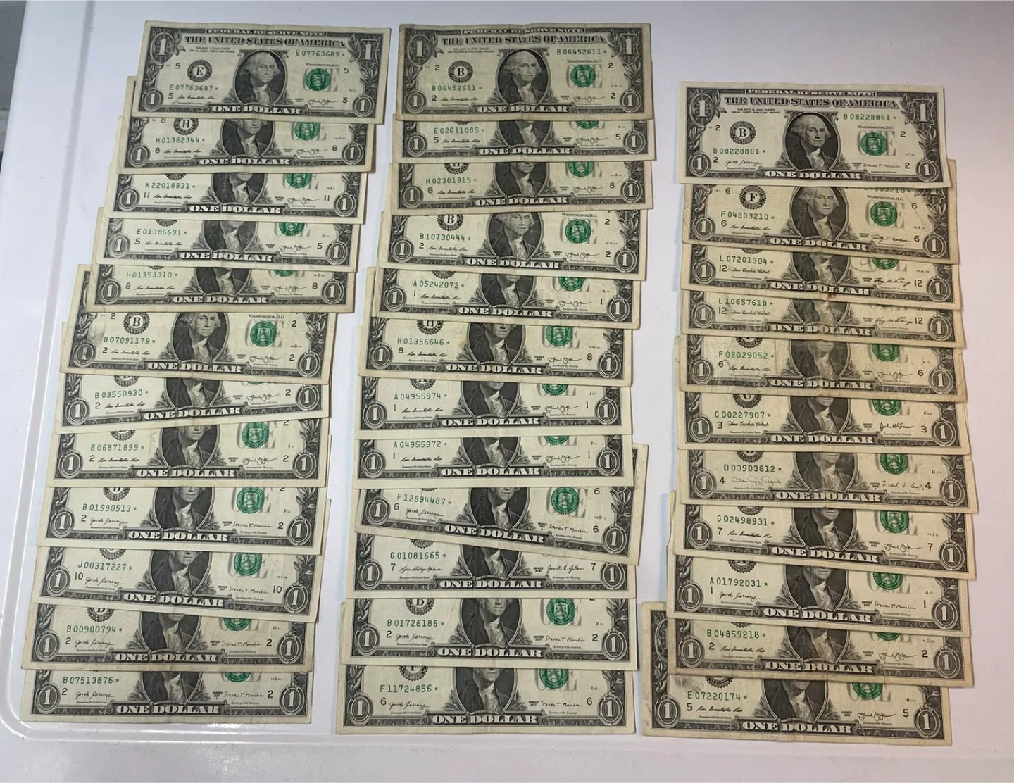 $1 US Dollar Bills star notes (35x) image indicator(2)