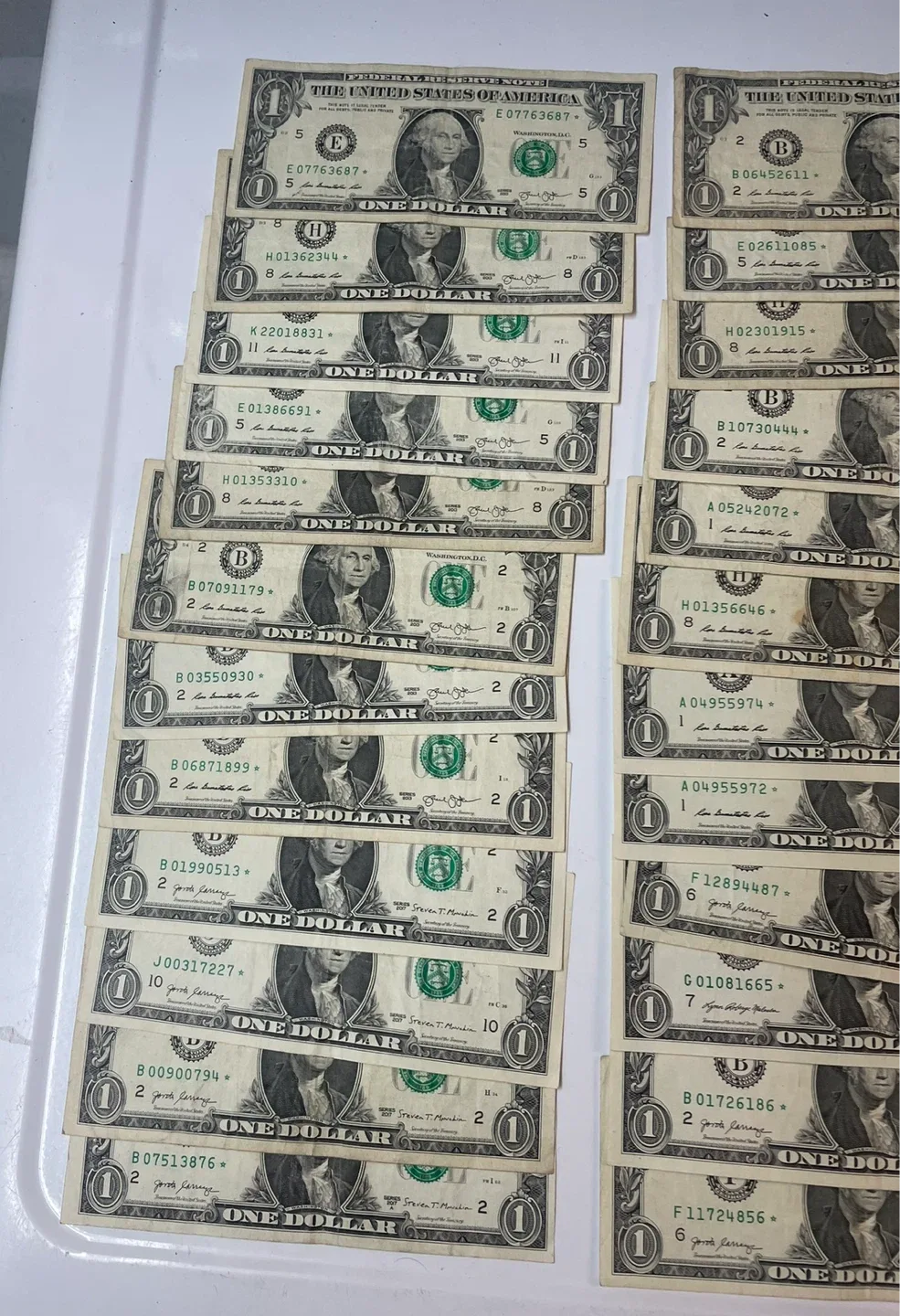 $1 US Dollar Bills star notes (35x) image indicator(5)