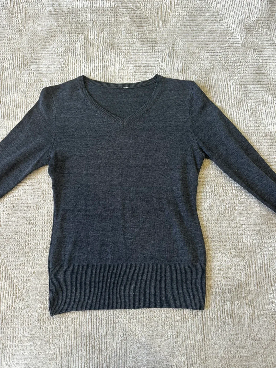 Grey V-Neck Sweater