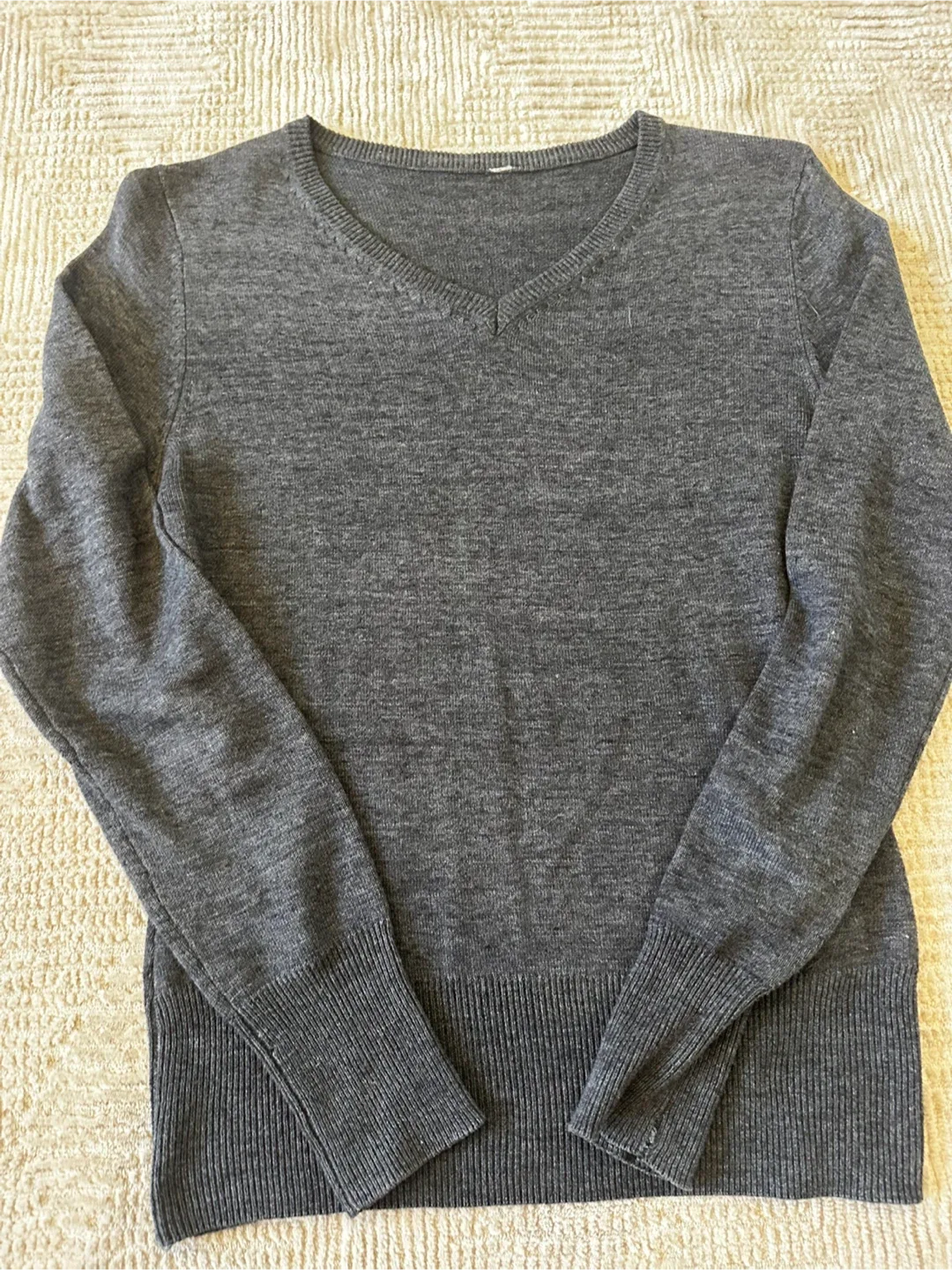 Grey V-Neck Sweater image indicator(2)