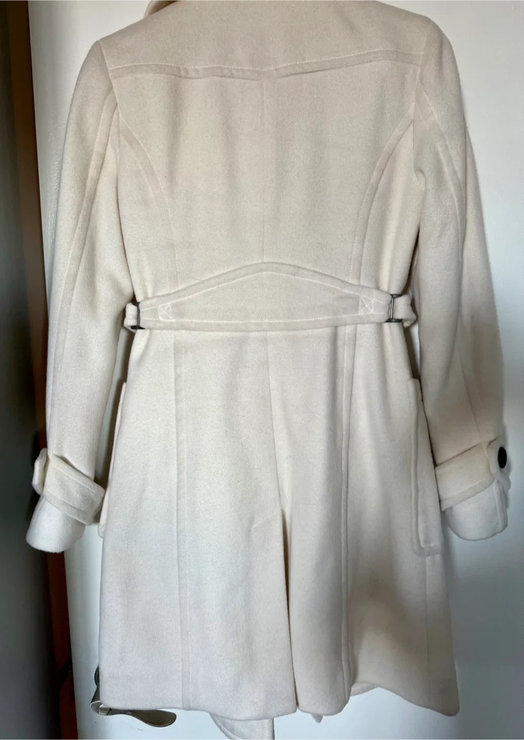 Jacob off white Wool Blend Coat - Size P/S image indicator(5)