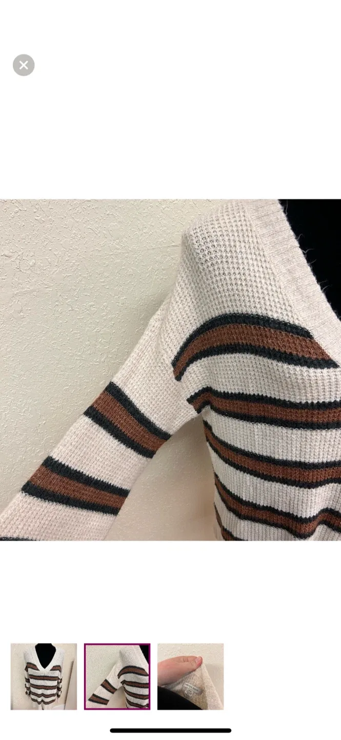 American Eagle Striped Sweater - Size S image indicator(2)