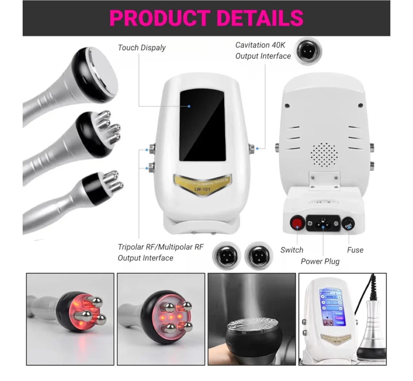 Radiofrequency 40K Cavitation Body Slimming Machine image indicator(7)