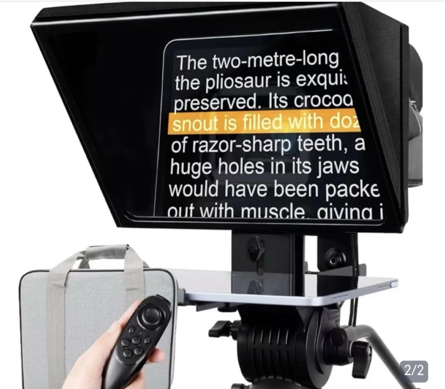 ILOKNZI 12” Teleprompter – For Tablet/Phone – Like New image indicator(2)