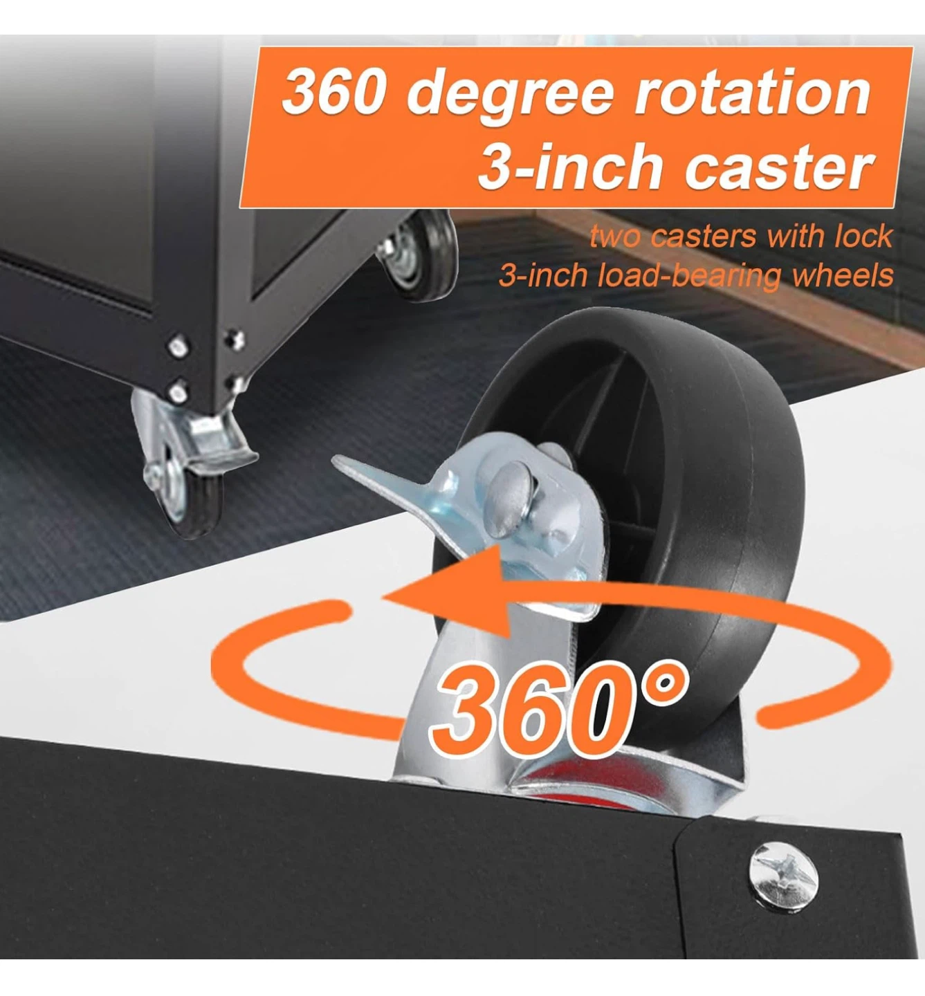 Rolling Tool Cart with Drawer & Pegboard - photo 5