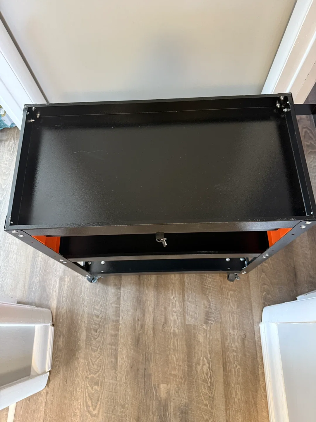 Rolling Tool Cart with Drawer & Pegboard image indicator(9)