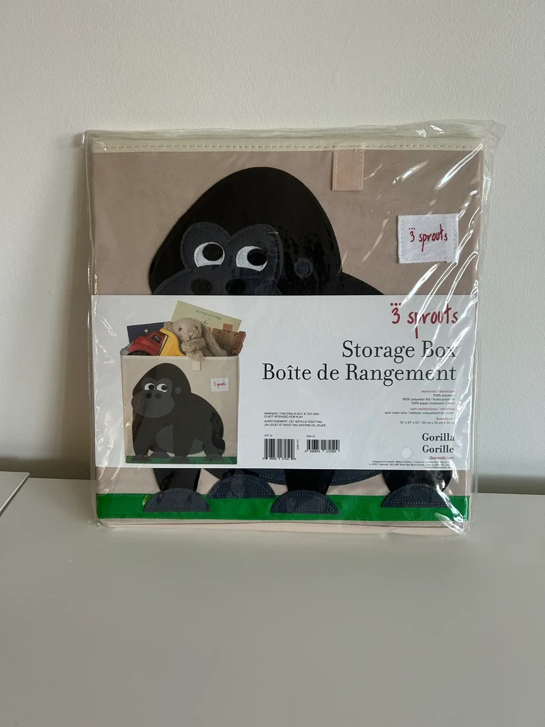 New 3 Sprouts Gorilla Storage Box