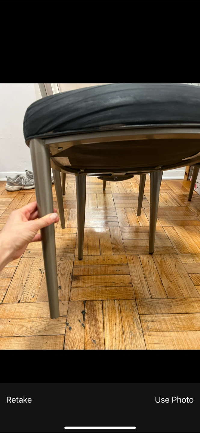 Set of 4 Dining Chairs - Black & Beige - photo 4