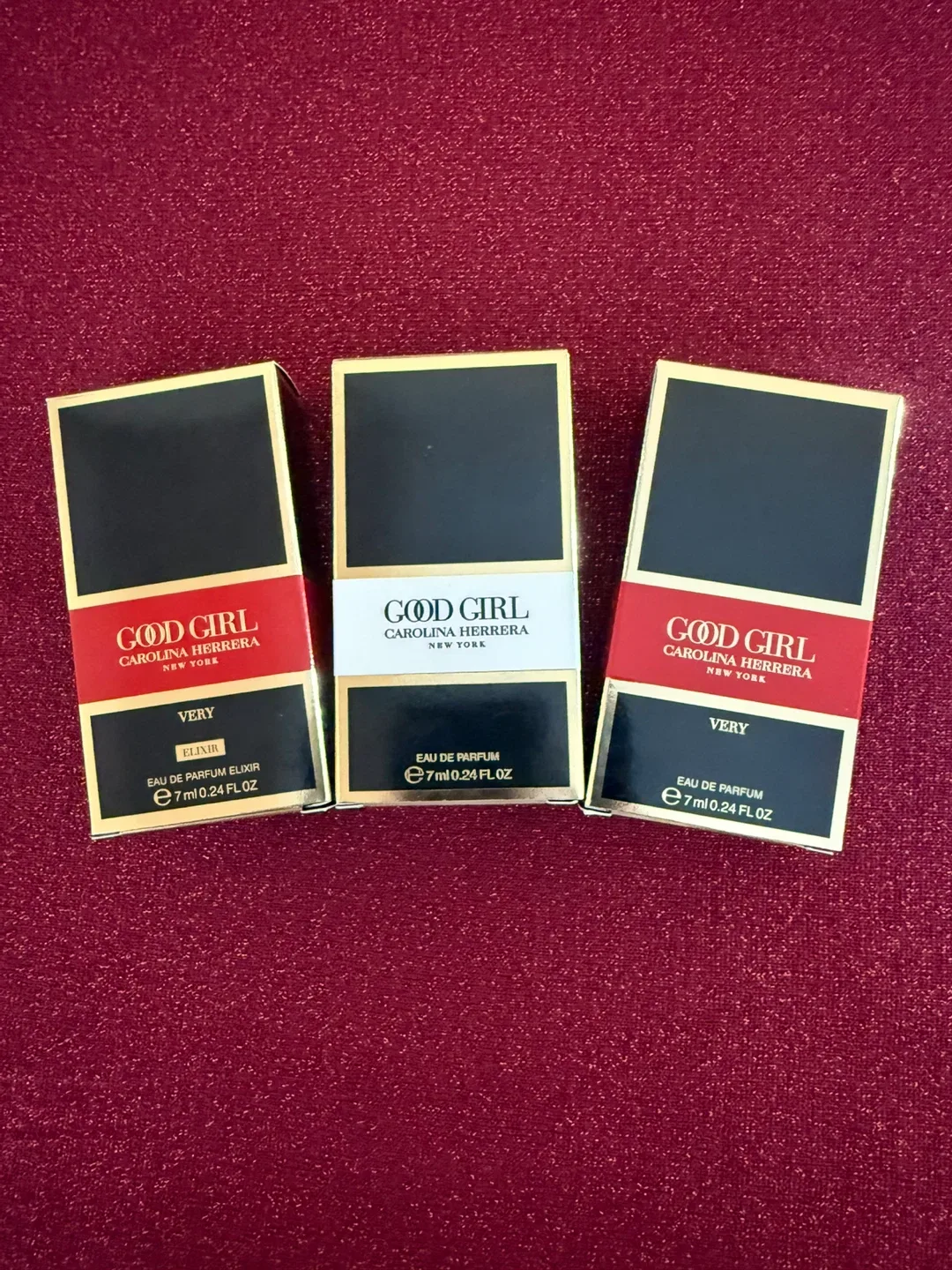 Carolina Herrera Good Girl Mini Perfumes: 3 boxes /AUTHENTIC