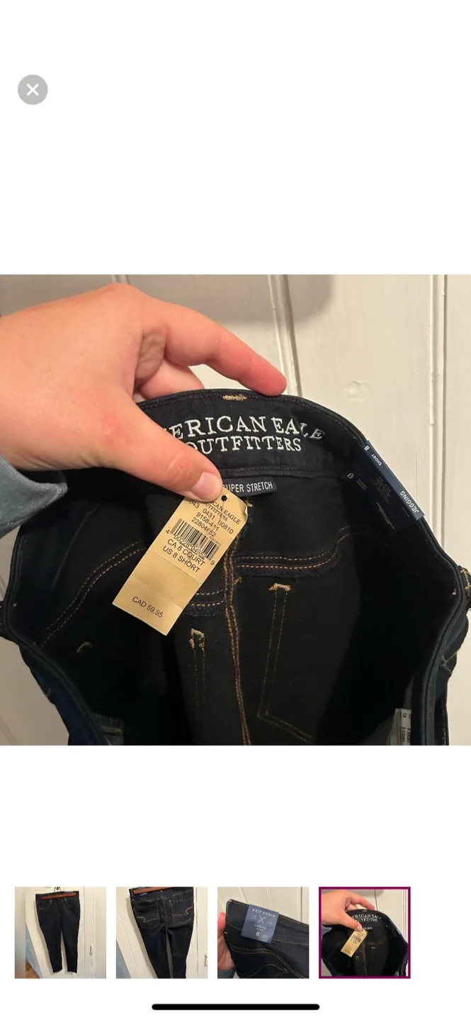 American Eagle Jegging - Size 8 Short - Dark Wash image indicator(4)