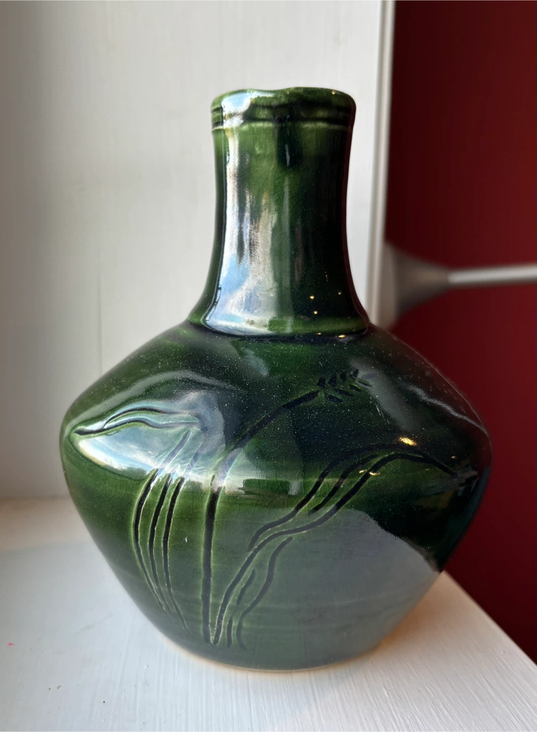 Green Ceramic Vase and Bowl Set - photo 4