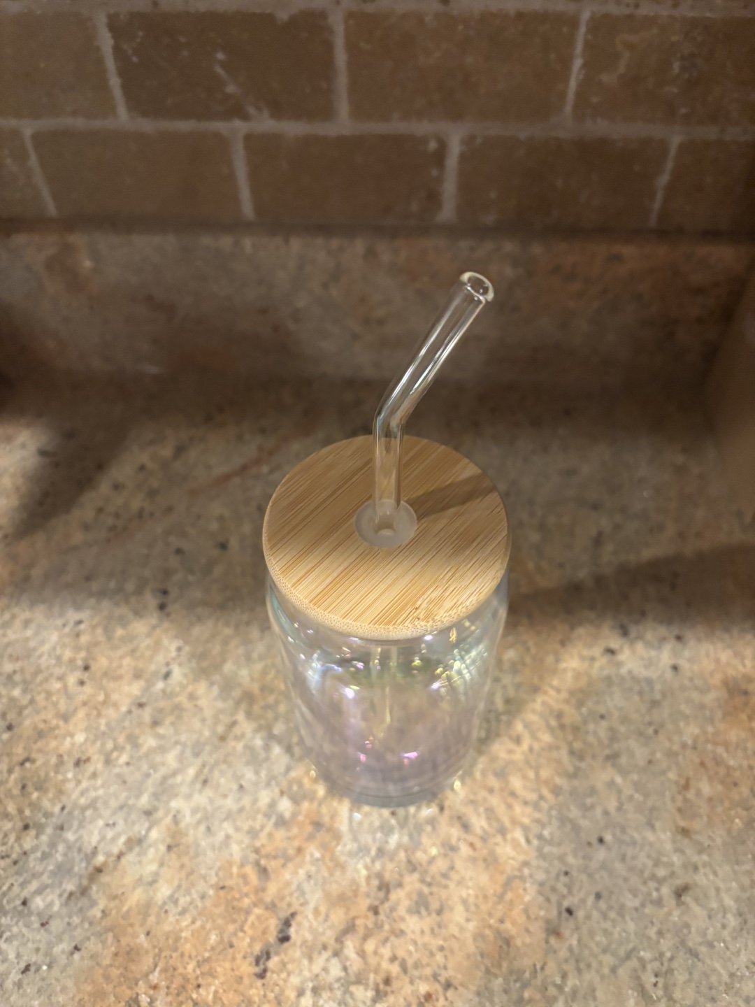 Glass Tumbler with Straw & Bamboo Lid - photo 2