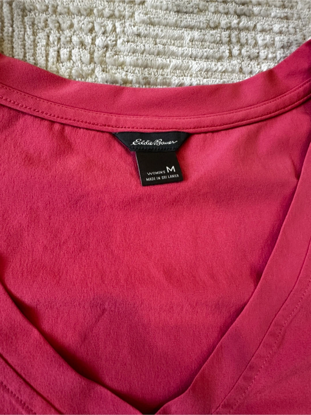 Eddie Bauer Women's Pink V-Neck T-Shirt - Size M - photo 3