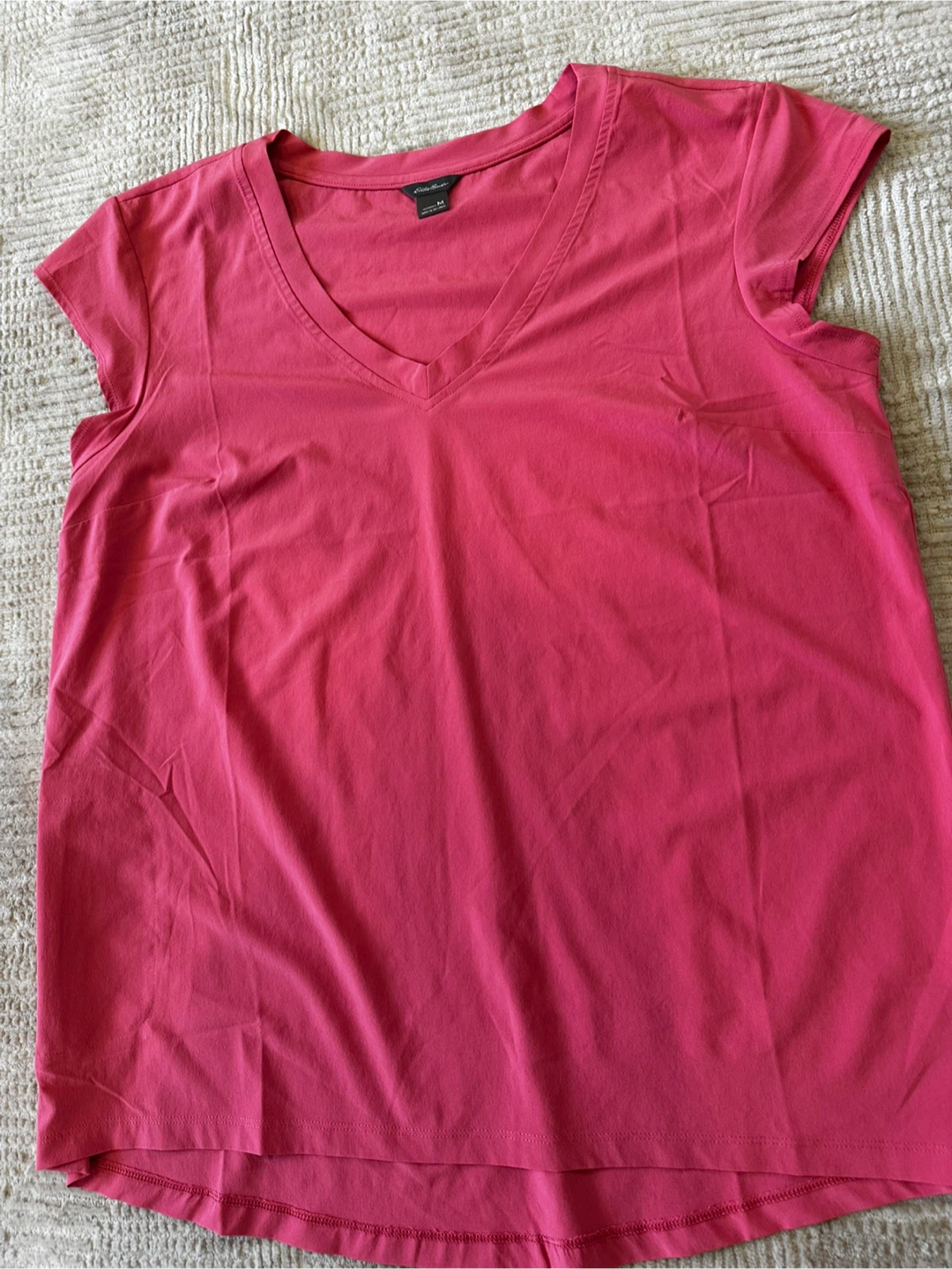 Eddie Bauer Women's Pink V-Neck T-Shirt - Size M - photo 2