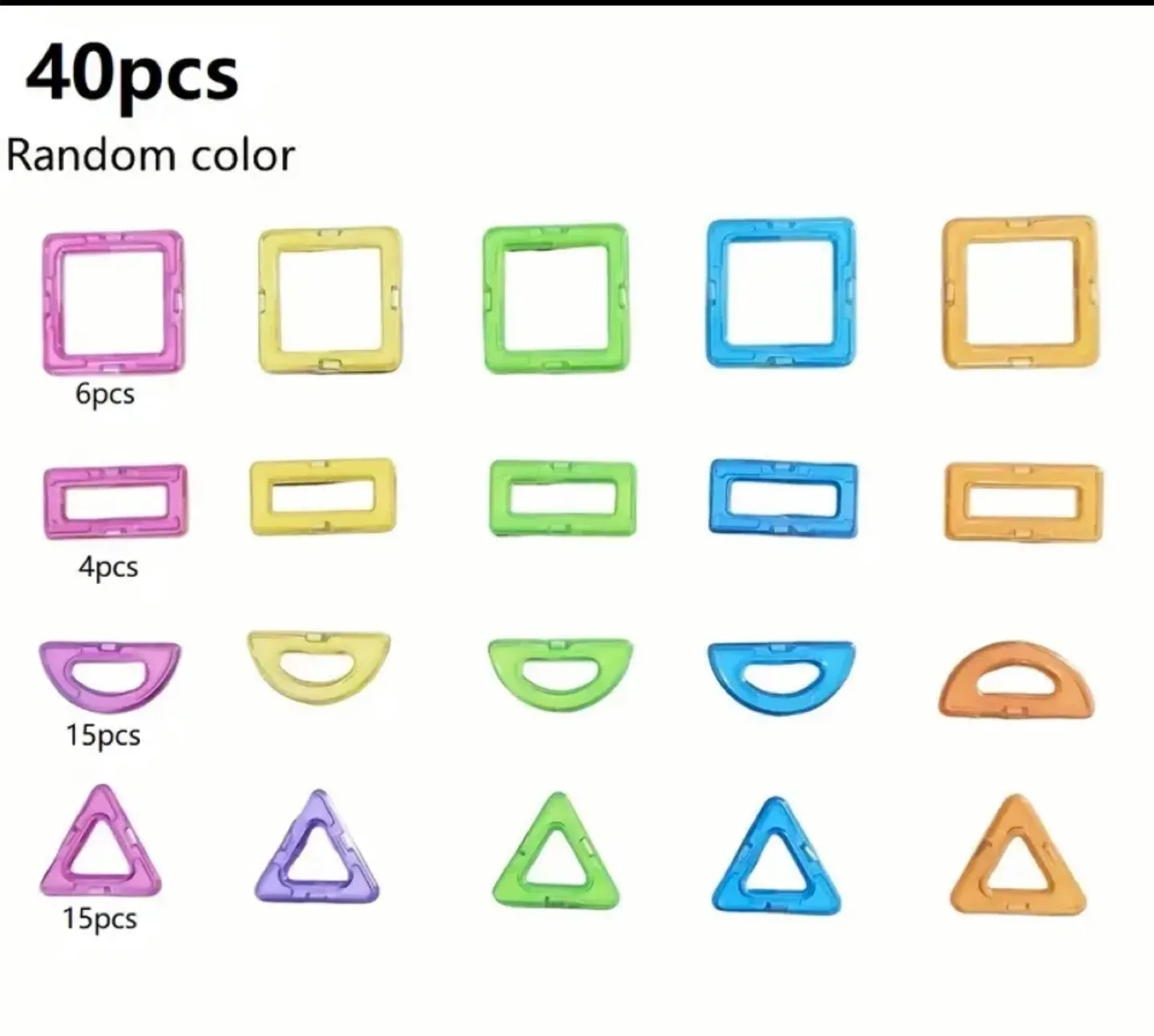 40-Piece Magnetic Building Tiles Set image indicator(3)