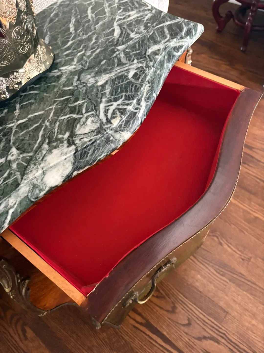 Vintage Bombe Chest with Marble Top image indicator(4)