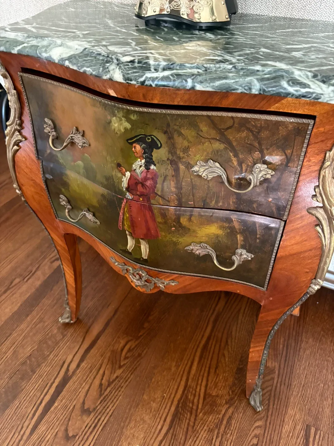 Vintage Bombe Chest with Marble Top image indicator(2)