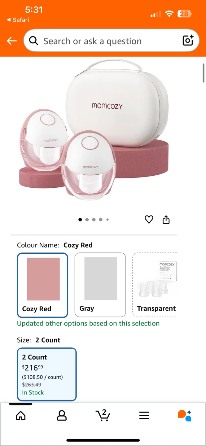 Momcozy M6 Wearable Breast Pump - photo 2